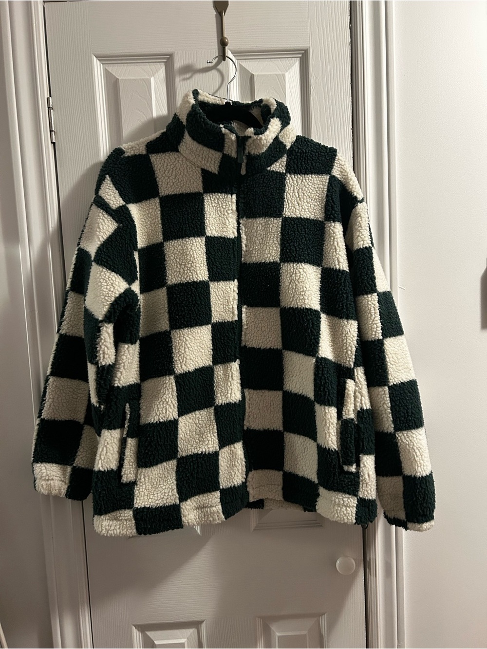 Checkerboard Sherpa Jacket